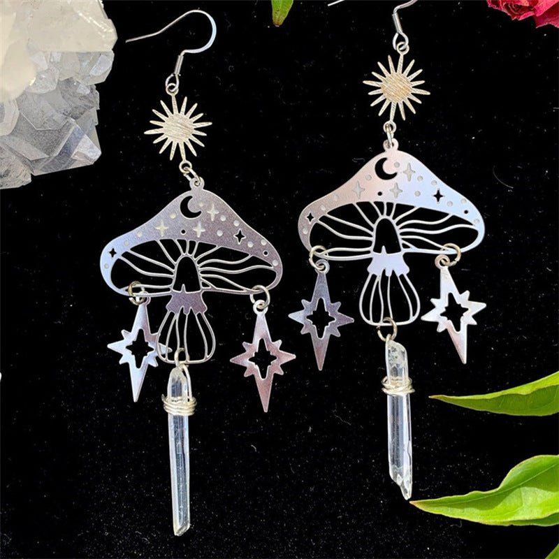 Cutout Mushroom Earrings Bohemian Ear Hooks - Humble Mushrooms