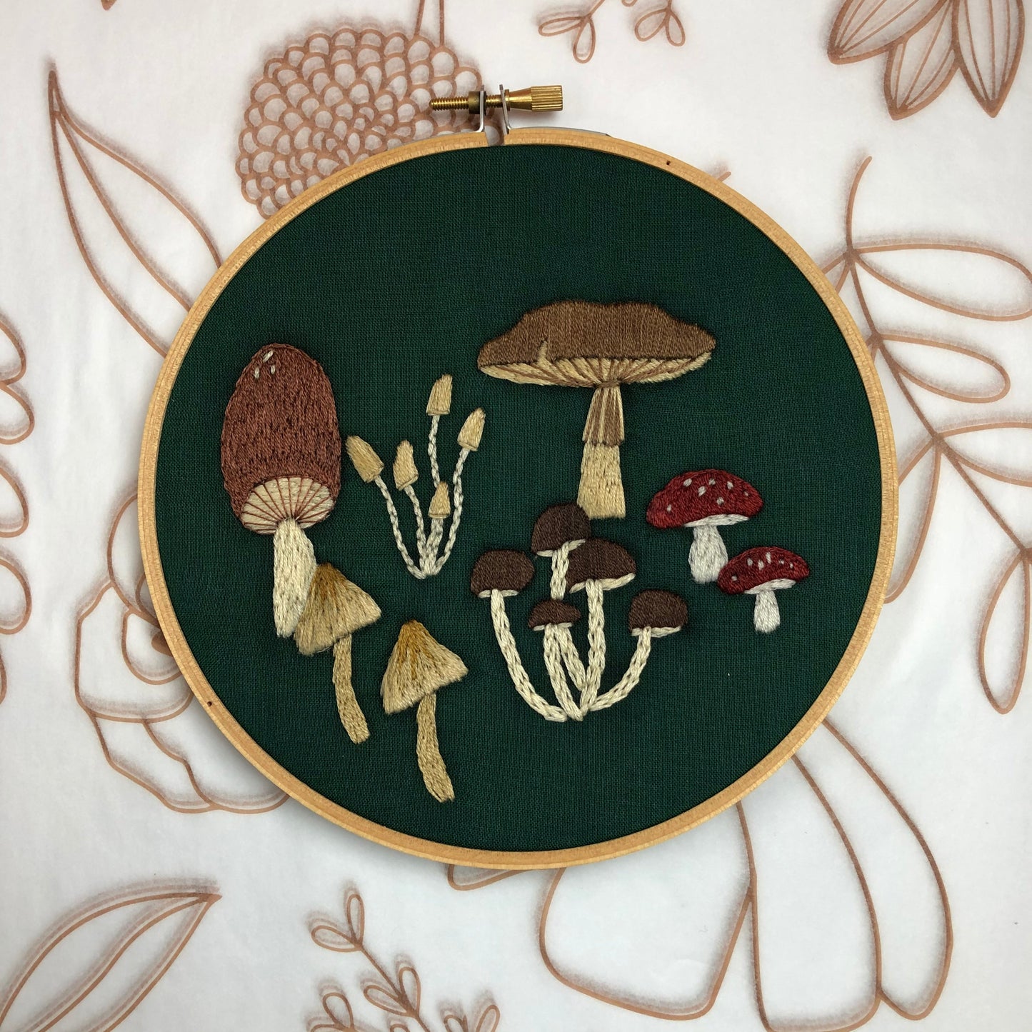 DIY Mushroom Embroidery. Peel Stick and Stitch Patterns - Humble Mushrooms