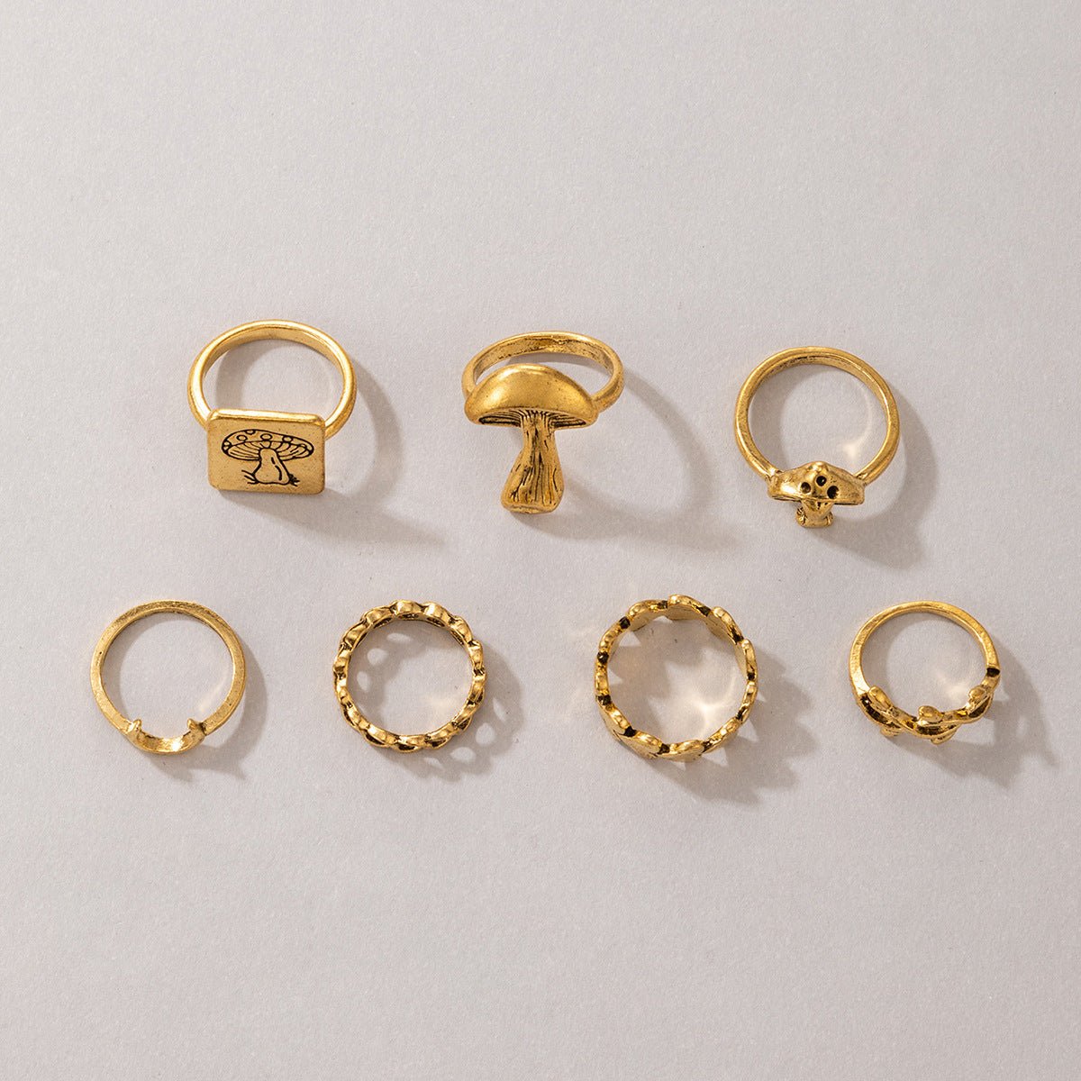 Moon Mushroom Love Fashion Ring Set - Humble Mushrooms