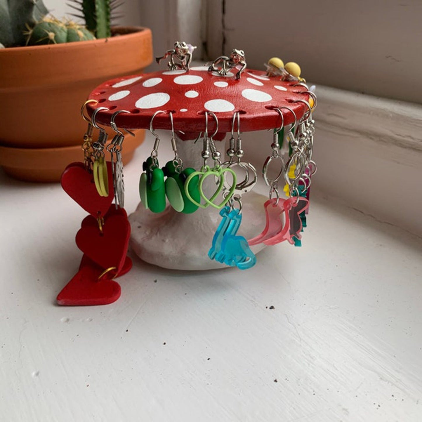 Mushroom Earring Rack Tabletop Ornaments Resin Decoration - Humble Mushrooms