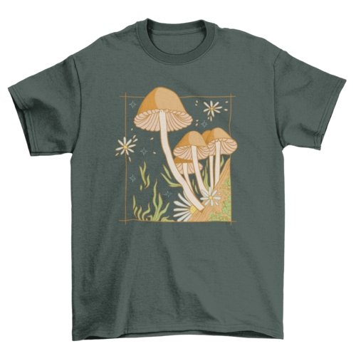 Mushroom Flower Garden Tee - Humble Mushrooms