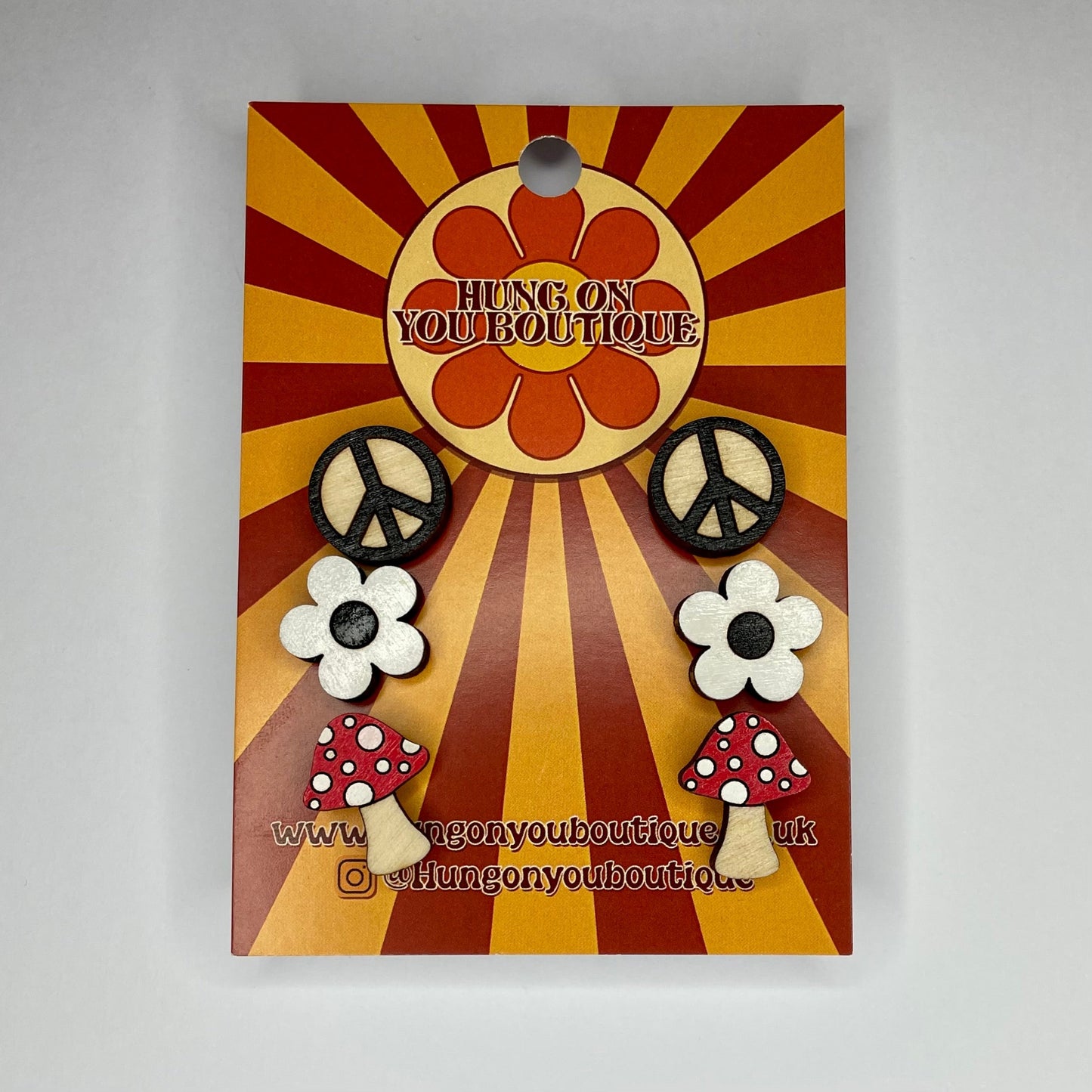 Mushroom Studs 3 Pack - Humble Mushrooms