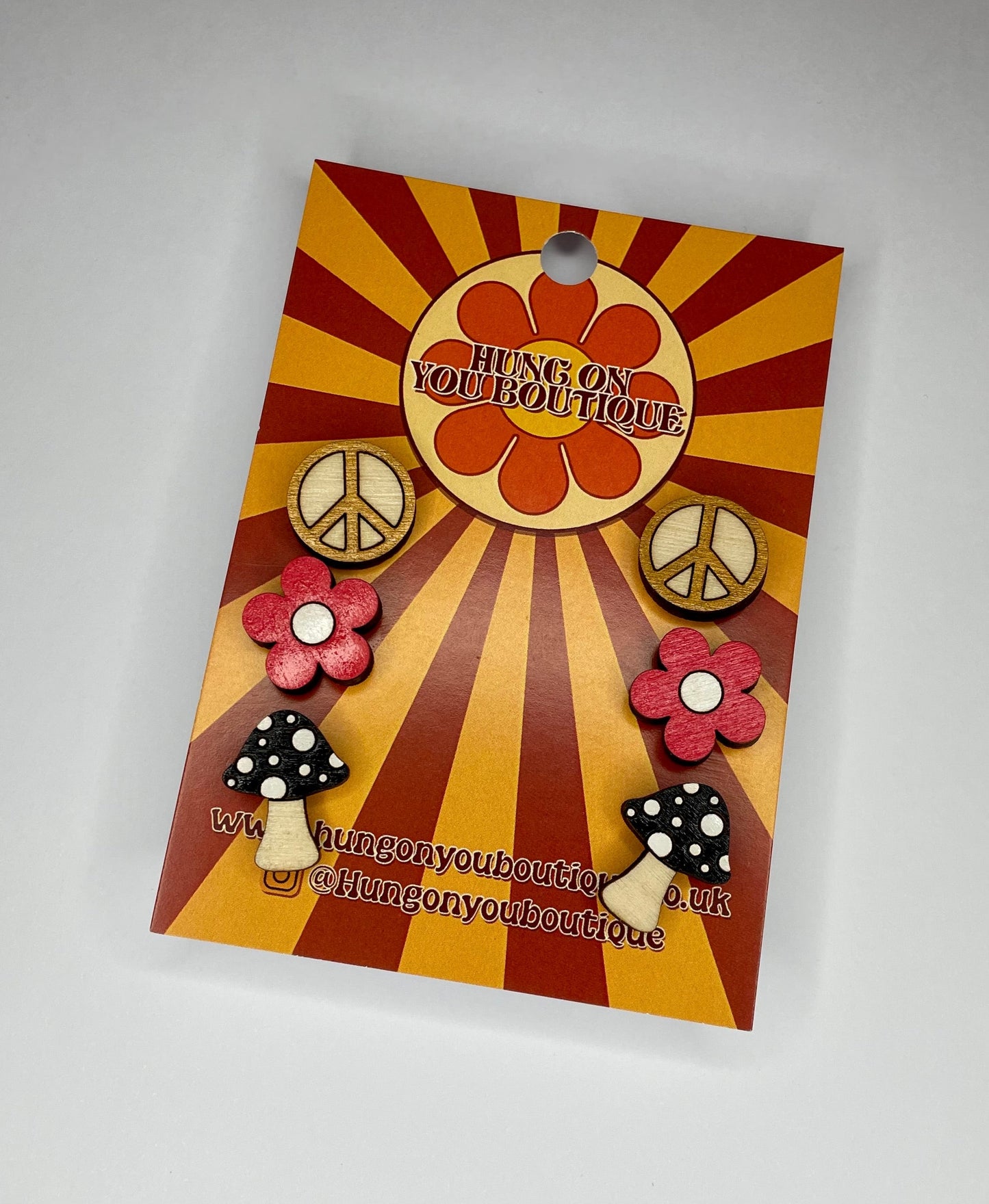 Mushroom Studs 3 Pack - Humble Mushrooms