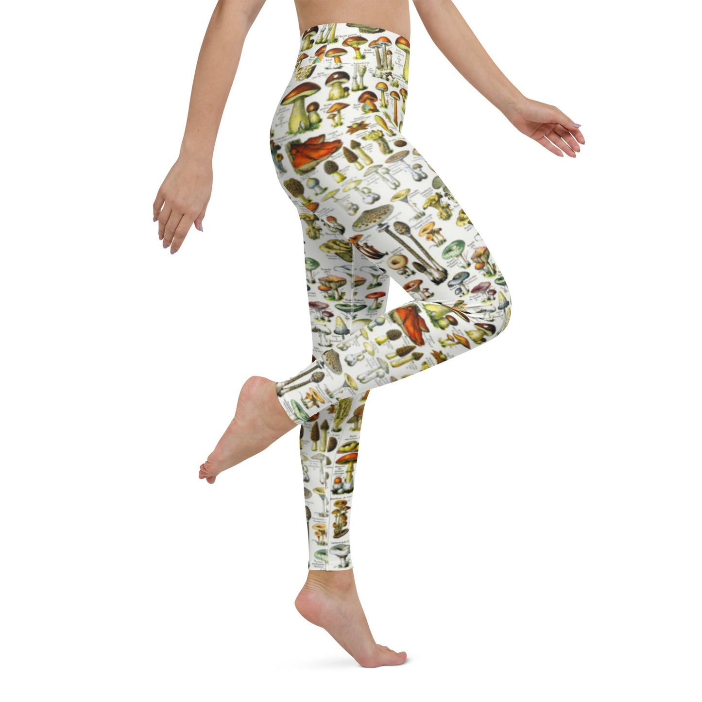 Mushroom Vintage Print Leggings - Humble Mushrooms
