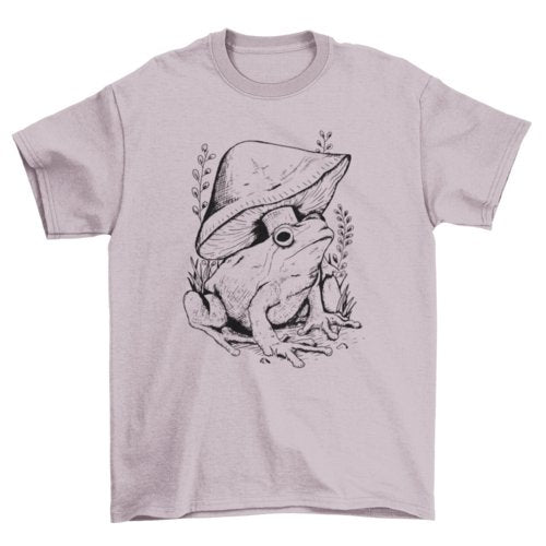 Toad and Mushroom Art Tee - Humble Mushrooms