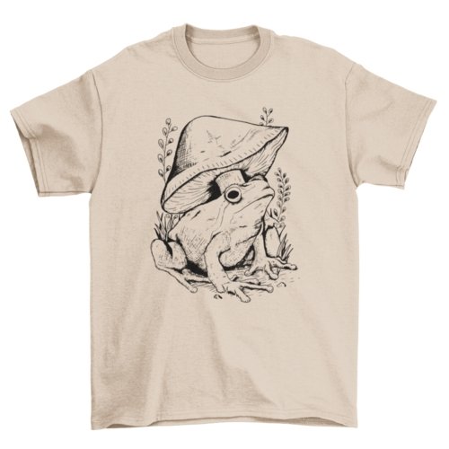 Toad and Mushroom Art Tee - Humble Mushrooms