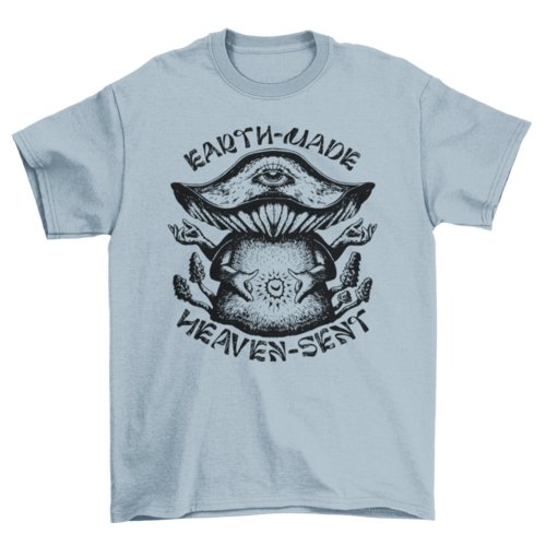 Trippy Earth Made Mushroom Quote Tee - Humble Mushrooms