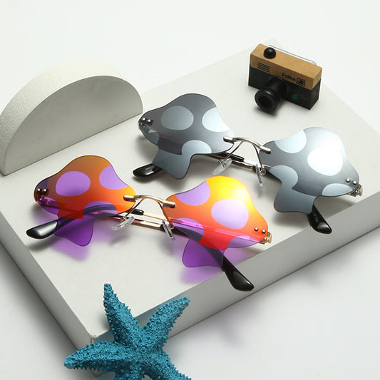 Mushroom Sunglasses Rimless Mushroom Shape