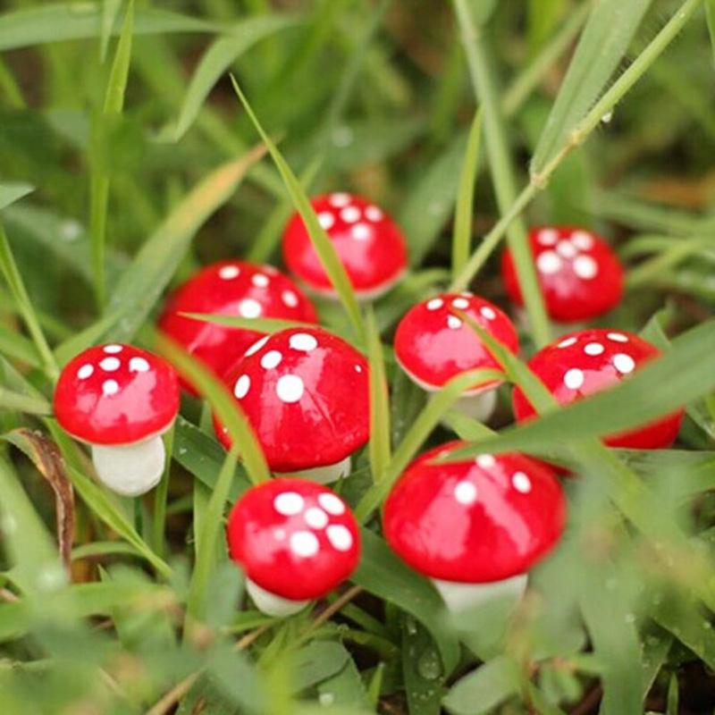 10Pcs 2cm Artificial Mini Mushroom Miniatures - Humble Mushrooms