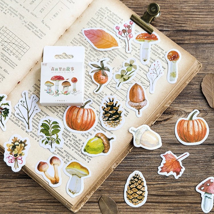 46PCS/  PACK Forest Mushroom Stickers - Humble Mushrooms