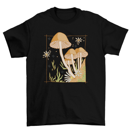 Mushroom Flower Garden Tee - Humble Mushrooms