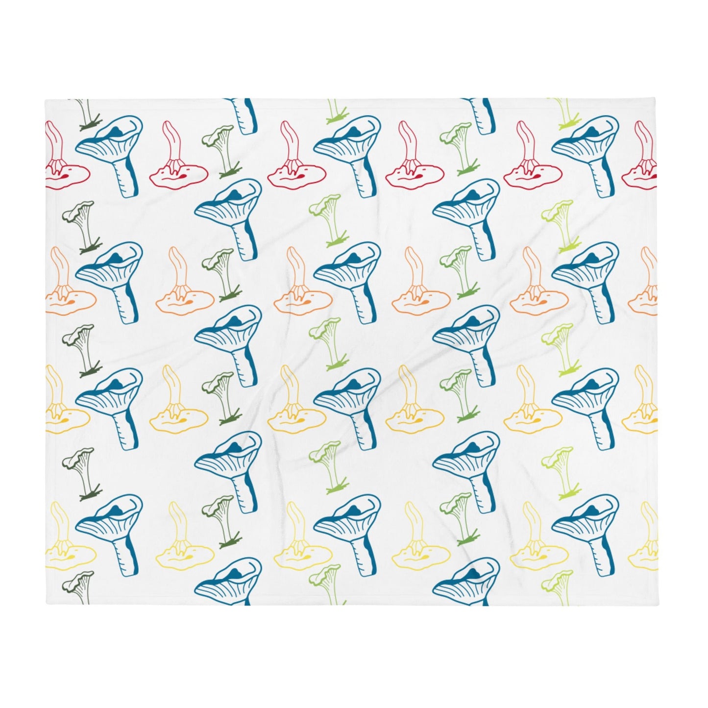 Chanty Colorful Love Plush Throw Blanket - Humble Mushrooms