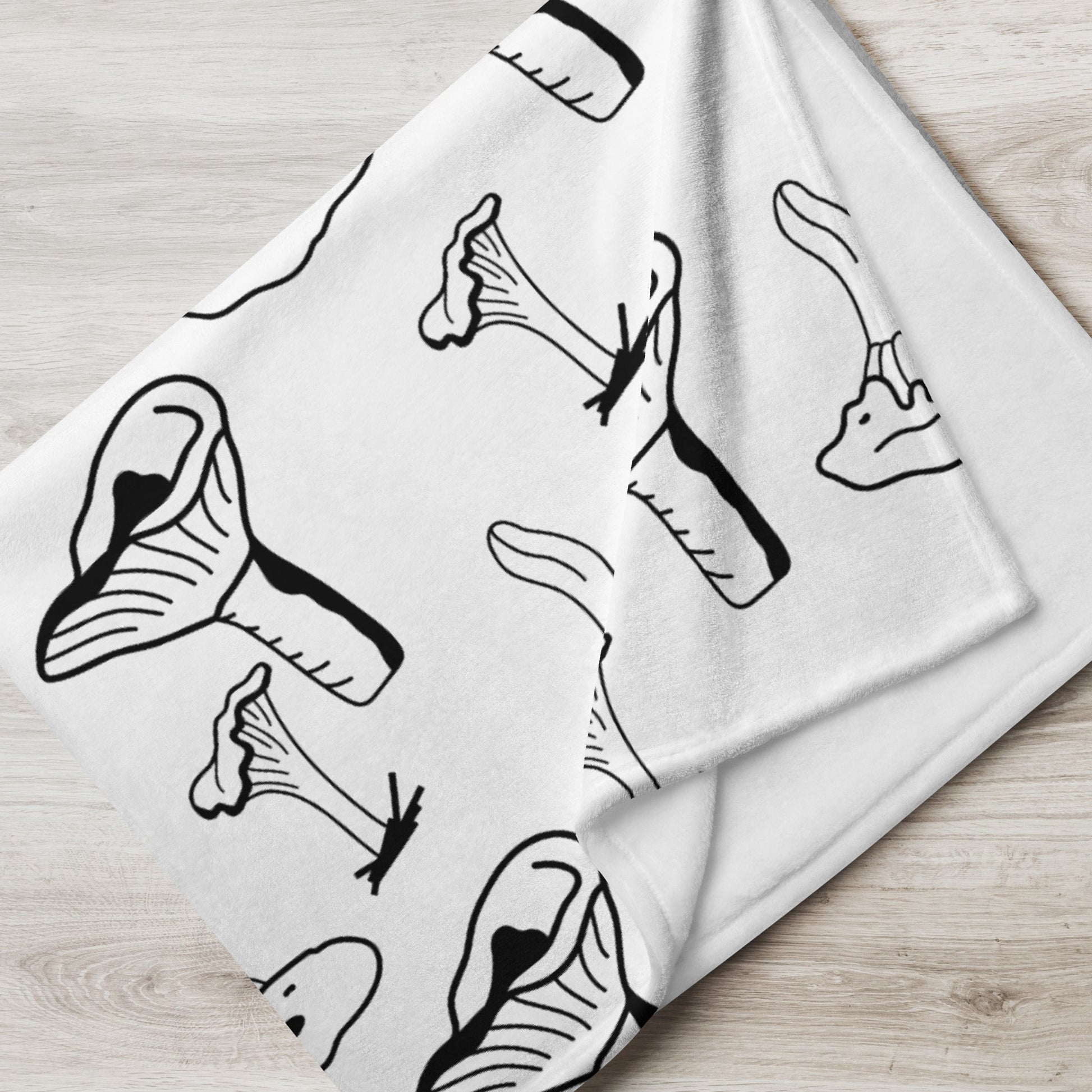 Chanty Love Plush Throw Blanket - Humble Mushrooms