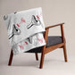 Chanty Red Love Plush Throw Blanket - Humble Mushrooms