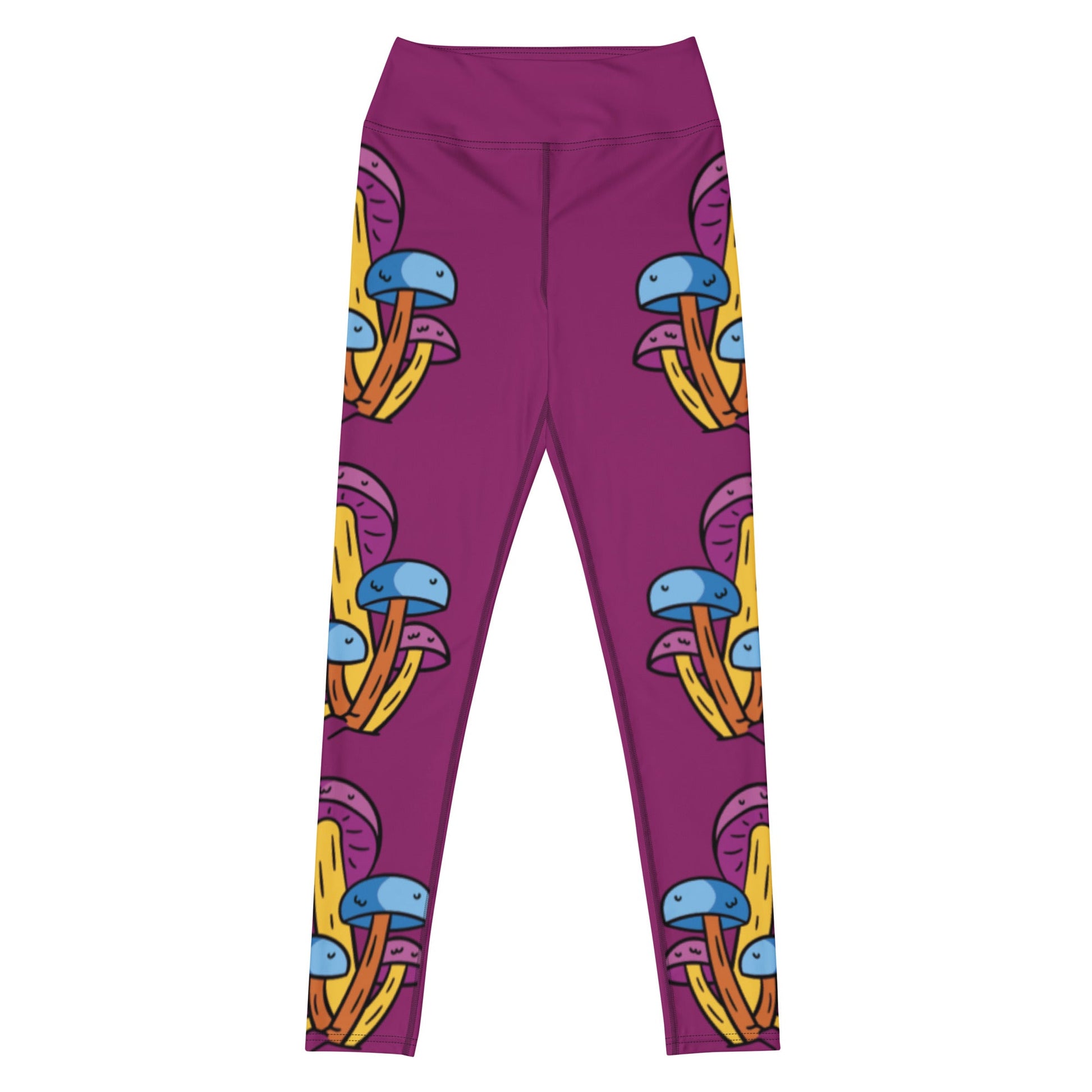 Chill Purple Mushroom Leggings - Humble Mushrooms