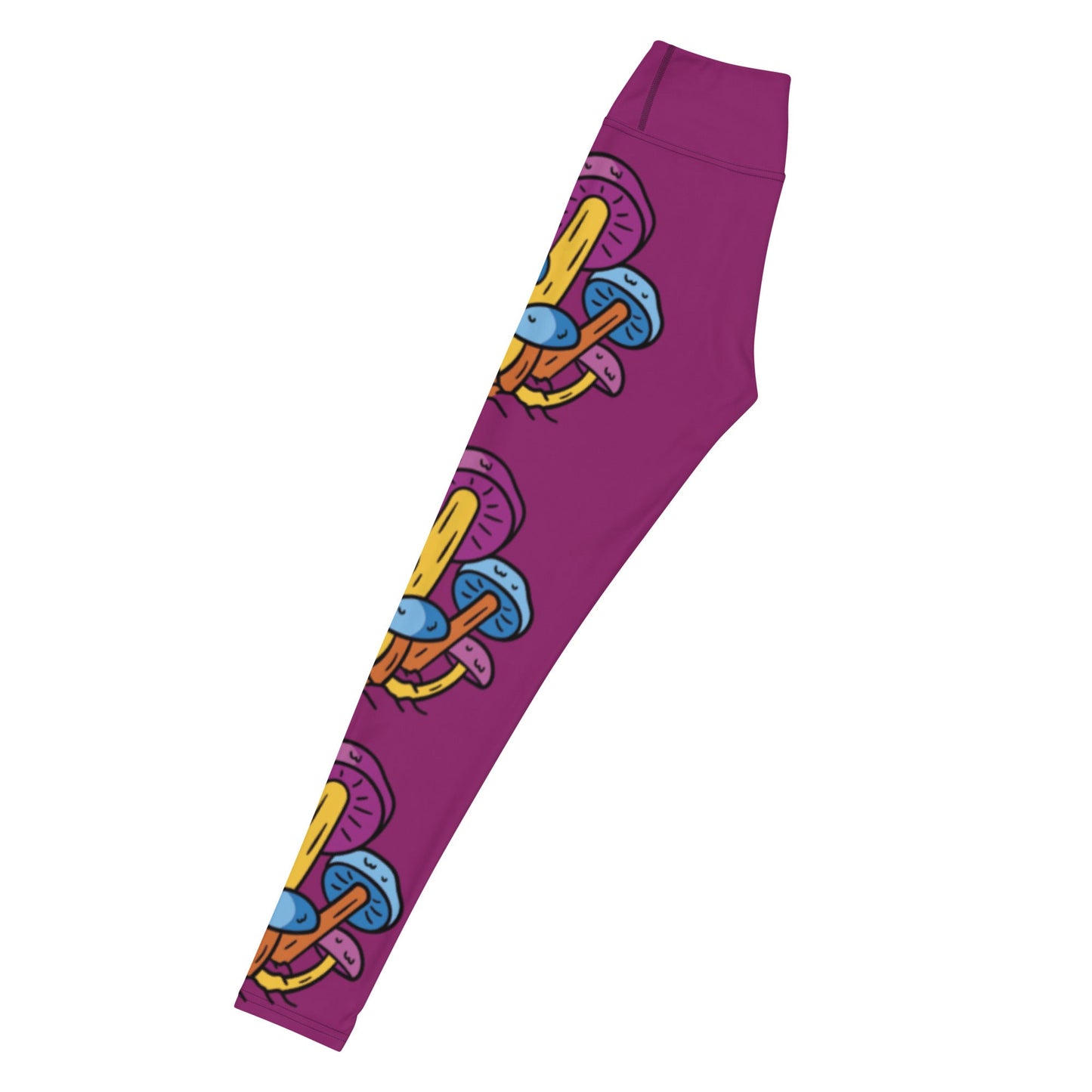 Chill Purple Mushroom Leggings - Humble Mushrooms