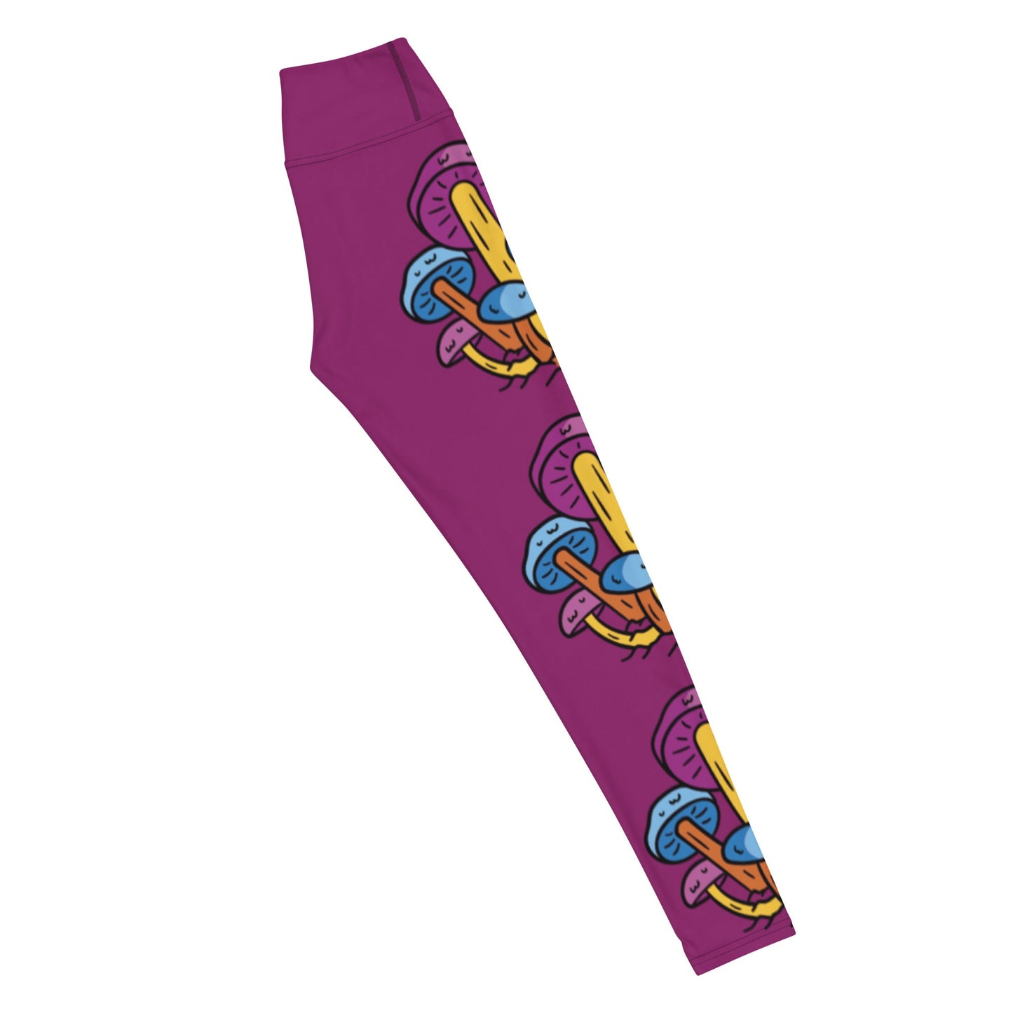 Chill Purple Mushroom Leggings - Humble Mushrooms