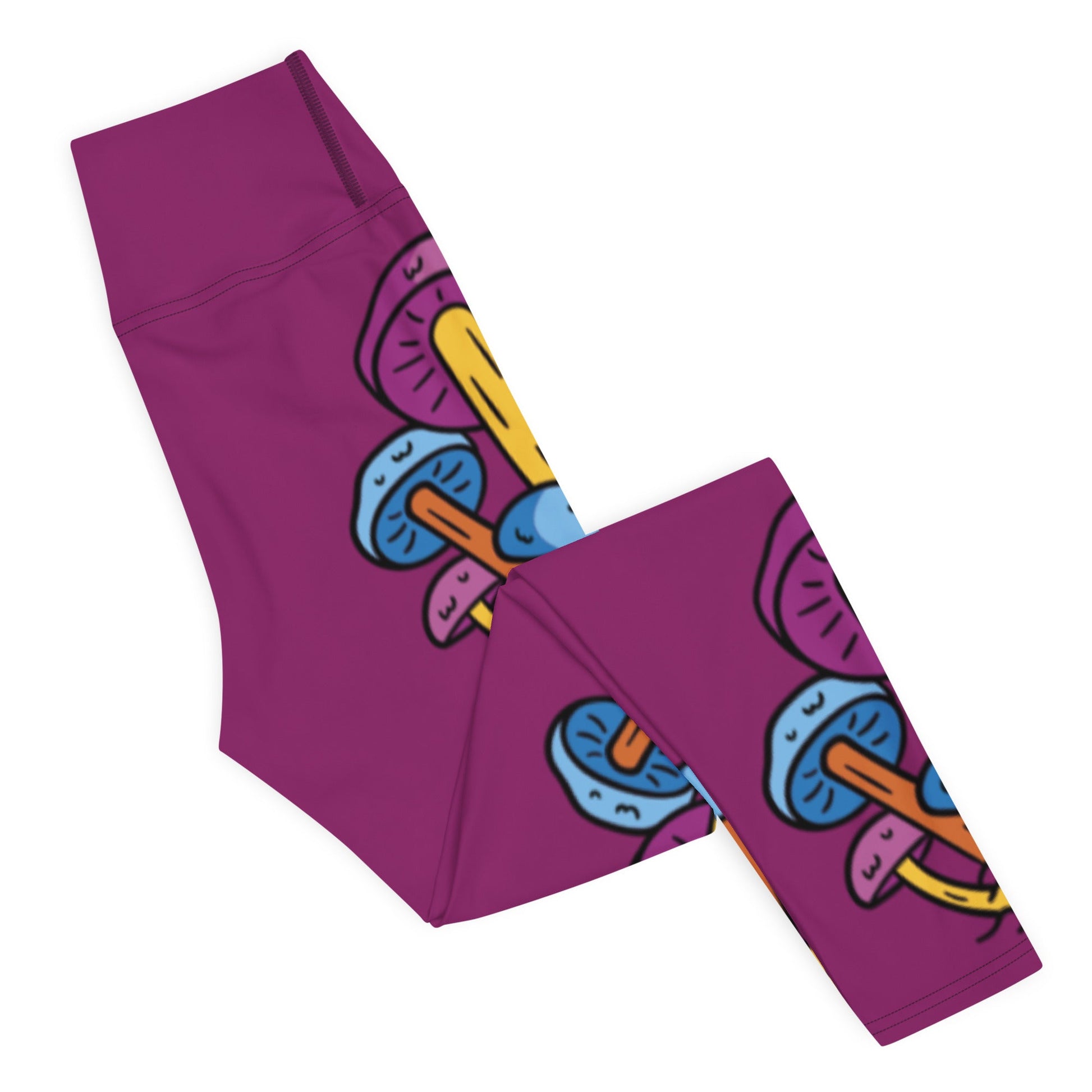 Chill Purple Mushroom Leggings - Humble Mushrooms