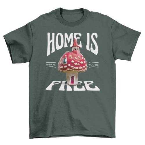 Fungi Mushroom House Tee - Humble Mushrooms