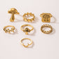 Moon Mushroom Love Fashion Ring Set - Humble Mushrooms