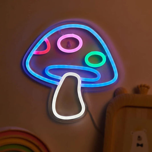 Mushroom Blue Neon Home Decoration Lamp - Humble Mushrooms