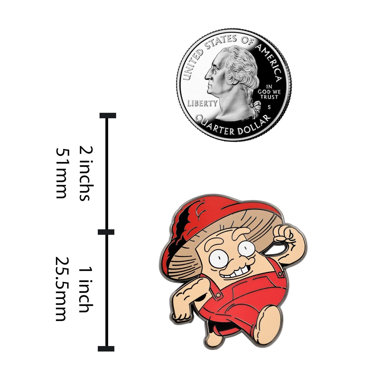 Mushroom Dude Hat Pin - Humble Mushrooms