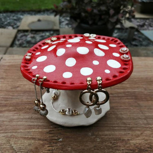Mushroom Earring Rack Tabletop Ornaments Resin Decoration - Humble Mushrooms