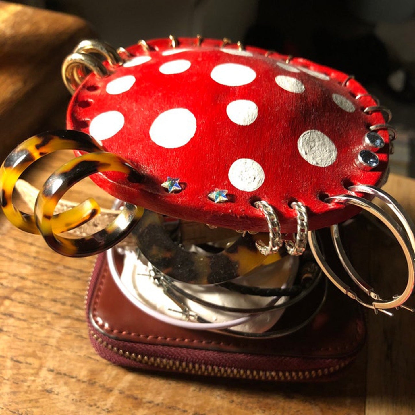 Mushroom Earring Rack Tabletop Ornaments Resin Decoration - Humble Mushrooms