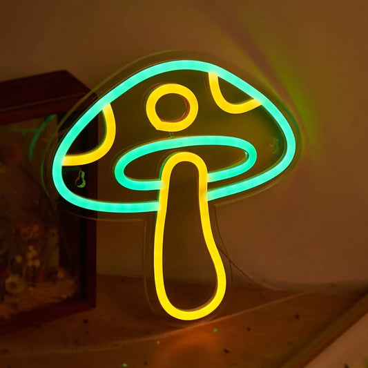 Mushroom Emerald Neon Home Decoration Lamp - Humble Mushrooms