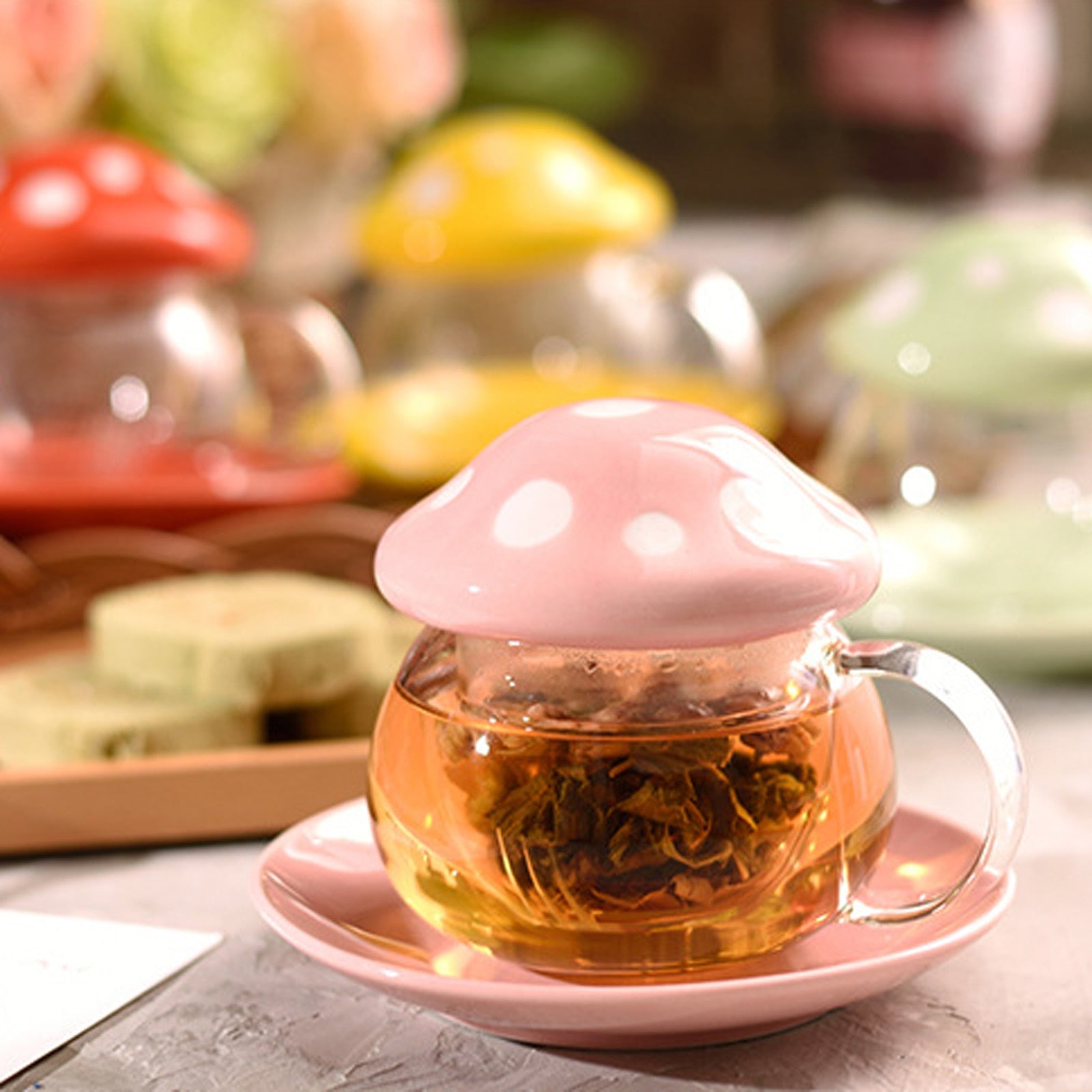 Mushroom Tea Infuser Glass - Humble Mushrooms