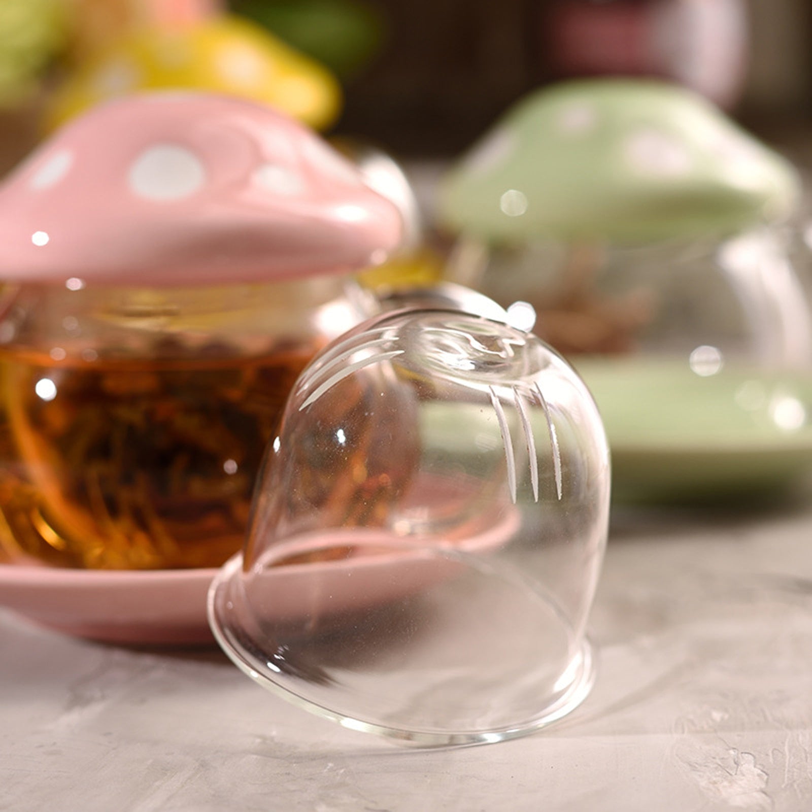 Mushroom Tea Infuser Glass - Humble Mushrooms