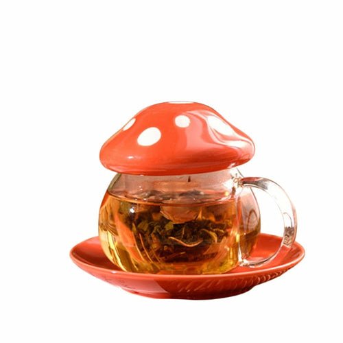 Mushroom Tea Infuser Glass - Humble Mushrooms