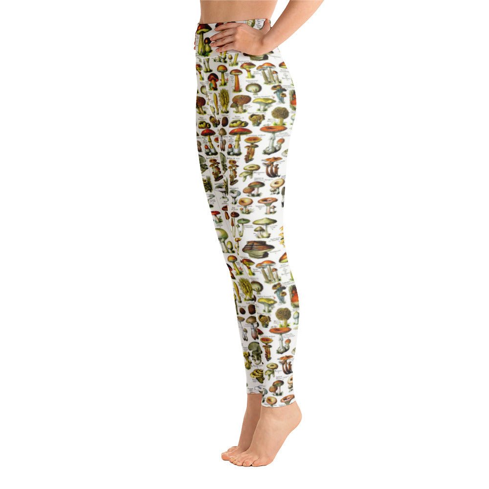 Mushroom Vintage Print Leggings - Humble Mushrooms
