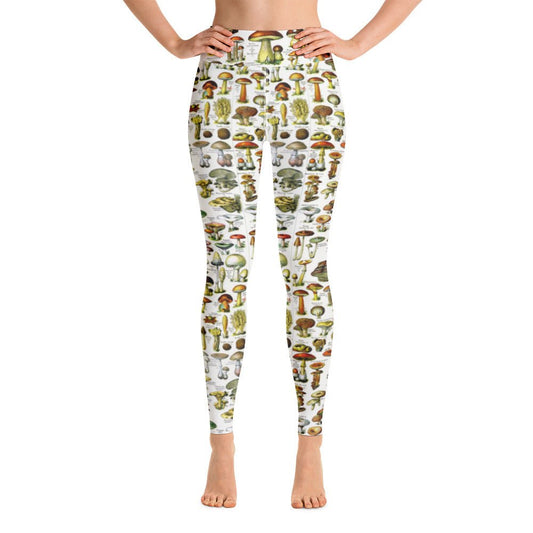 Mushroom Vintage Print Leggings - Humble Mushrooms