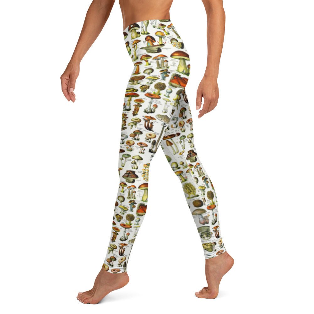 Mushroom Vintage Print Leggings - Humble Mushrooms