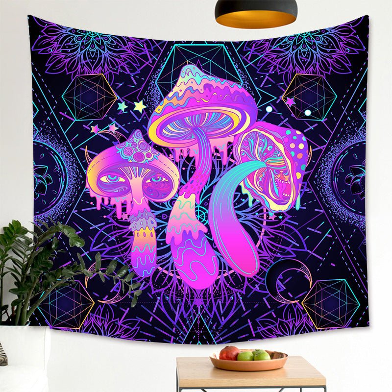 Psychedelic Mushroom Wall Art Tapestry - Humble Mushrooms