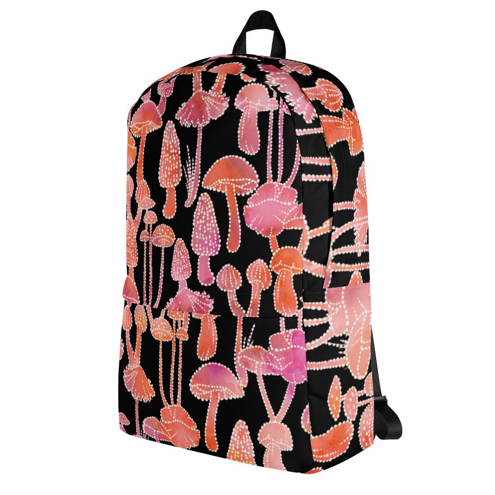 Red and Pink Mushrooms Backpack - Humble Mushrooms