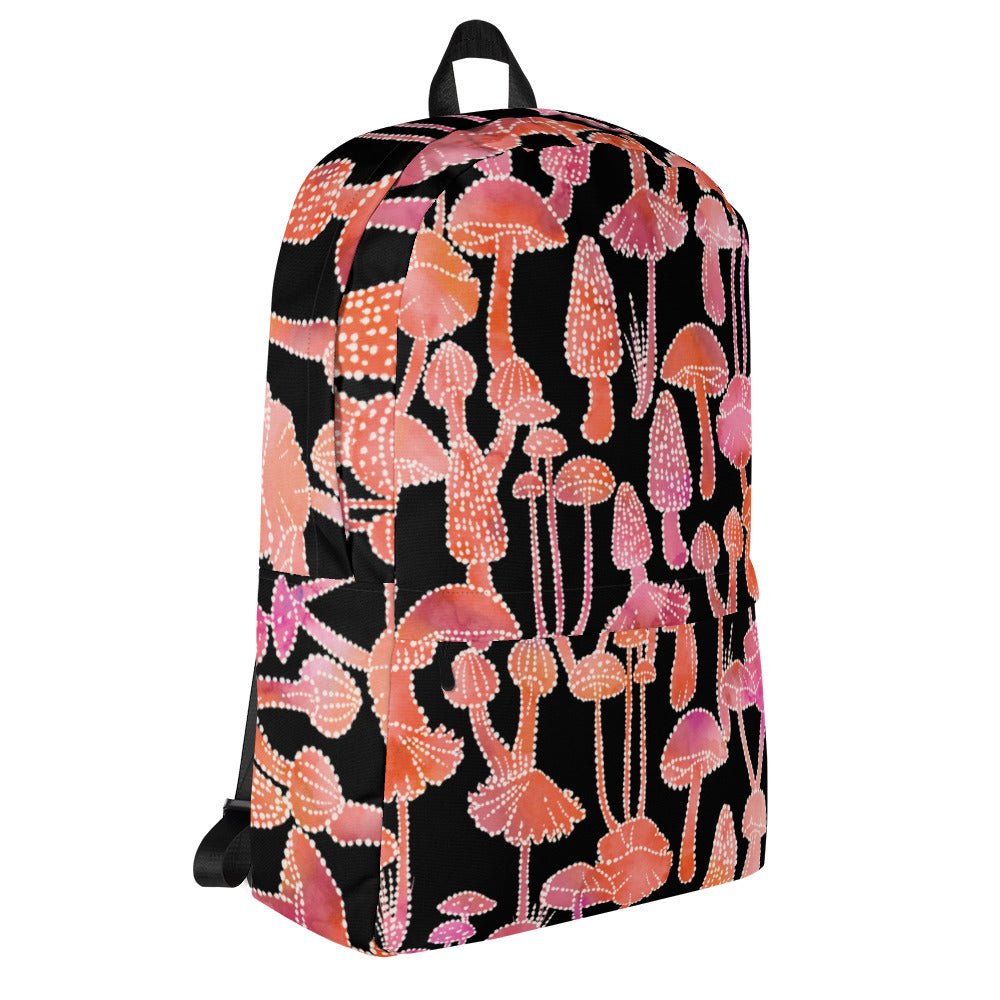 Red and Pink Mushrooms Backpack - Humble Mushrooms