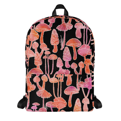 Red and Pink Mushrooms Backpack - Humble Mushrooms