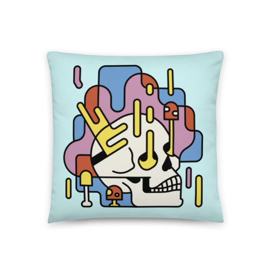 Skull Mushrooms Techno Pillow - Humble Mushrooms