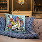Skull Mushrooms Techno Pillow - Humble Mushrooms