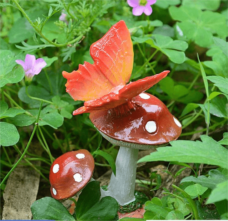 Small Mushroom Home Decoration Colorful Garden Art Resin Artifact - Humble Mushrooms