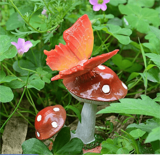 Small Mushroom Home Decoration Colorful Garden Art Resin Artifact - Humble Mushrooms