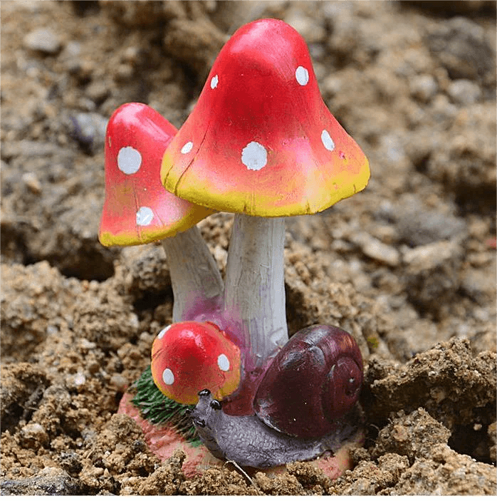 Small Mushroom Home Decoration Colorful Garden Art Resin Artifact - Humble Mushrooms