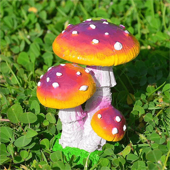 Small Mushroom Home Decoration Colorful Garden Art Resin Artifact - Humble Mushrooms