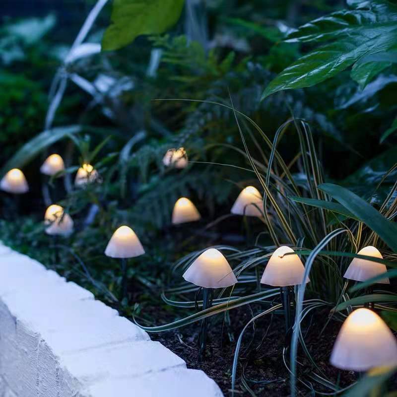 Solar Outdoor Lights With Mushroom String Lights - Humble Mushrooms