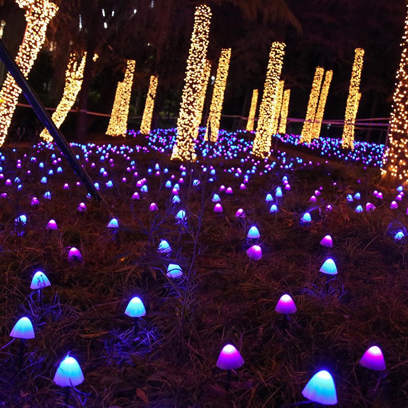 Solar Outdoor Lights With Mushroom String Lights - Humble Mushrooms