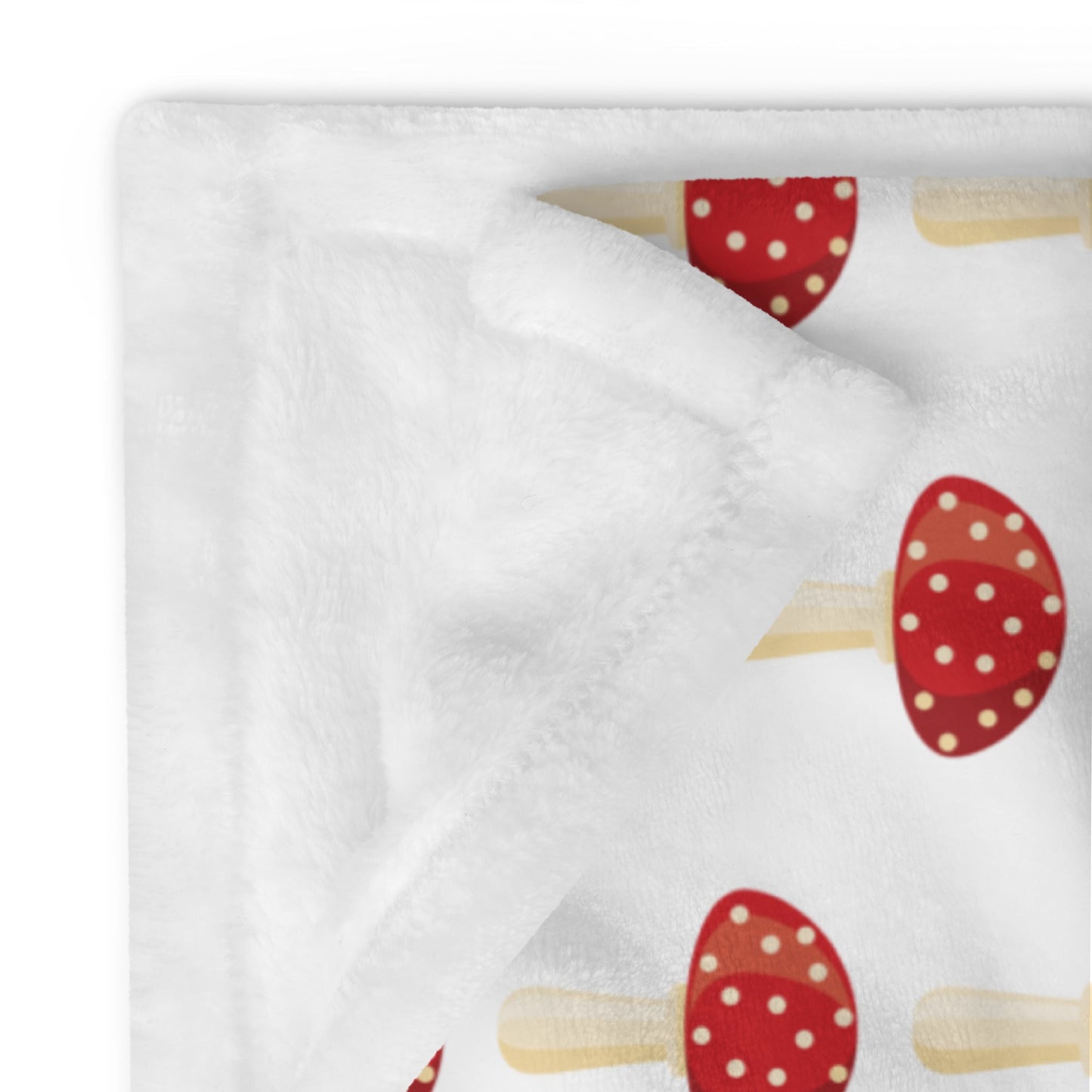 Tiny Amanita Mushroom Plush Throw Blanket - Humble Mushrooms