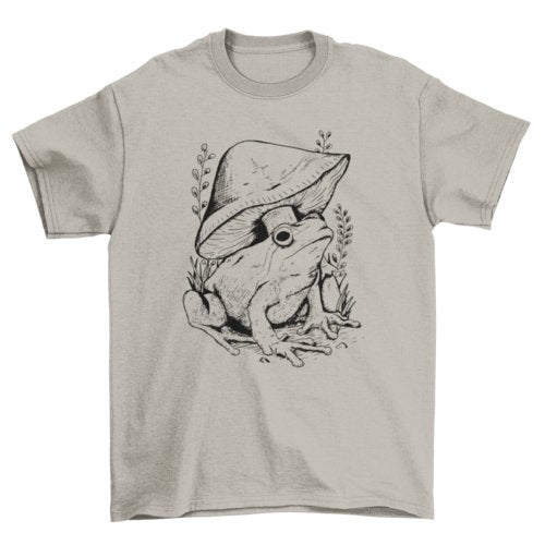 Toad and Mushroom Art Tee - Humble Mushrooms