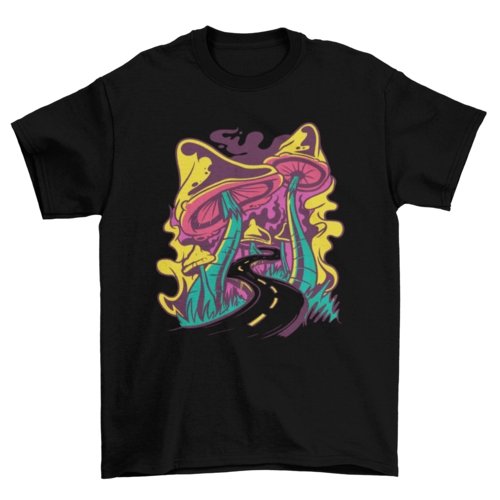 Trippy Mushroom Road Trip Tee - Humble Mushrooms